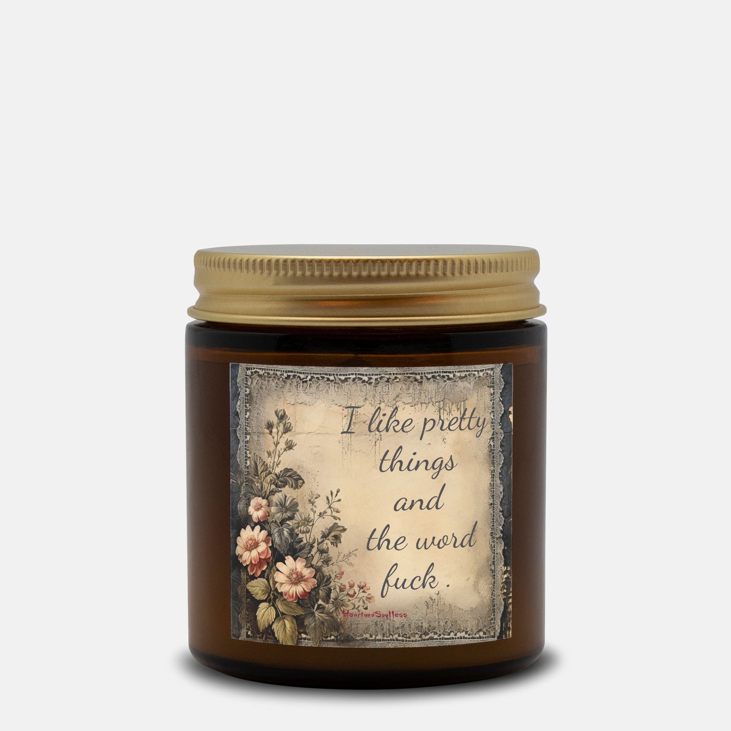 I Like Pretty things and the word F*ck 4oz Candle