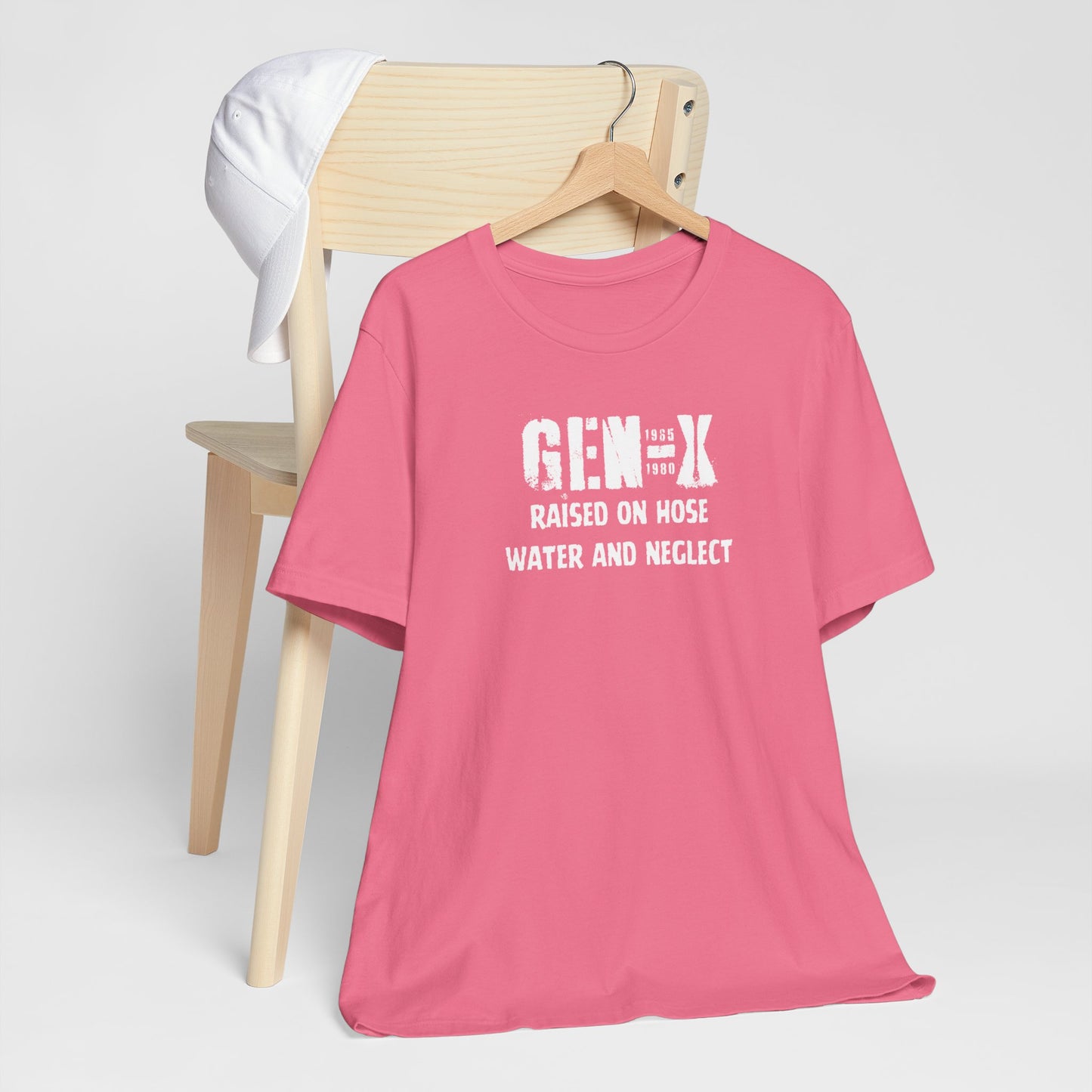 Gen -X Raised On Hose Water And Neglect Unisex Short Sleeve Jersey Tee