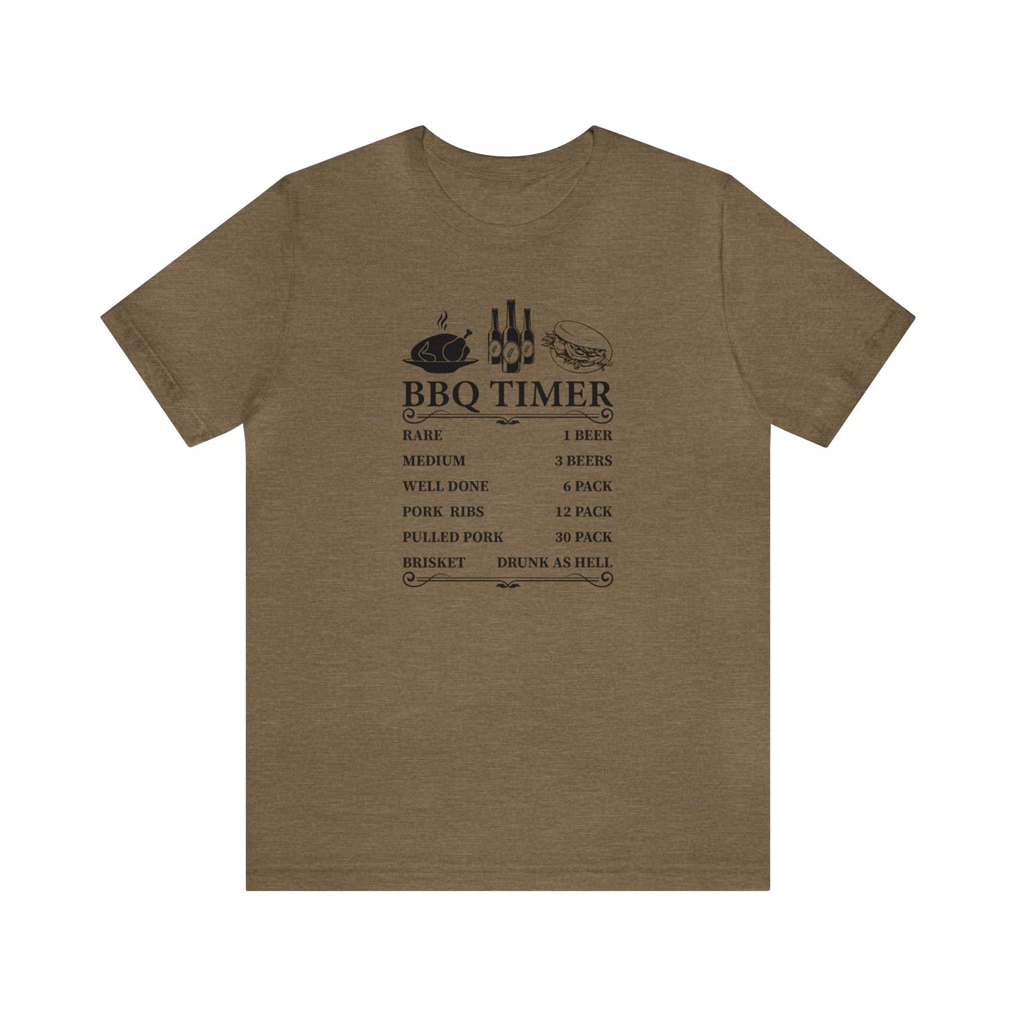 BBQ Timer Jersey Short Sleeve Tee