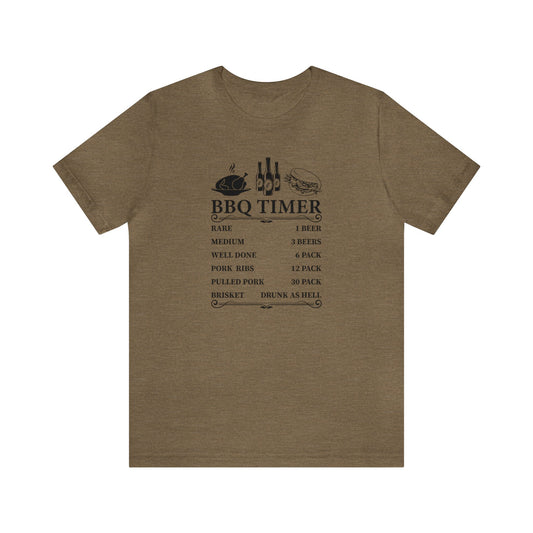 BBQ Timer Jersey Short Sleeve Tee