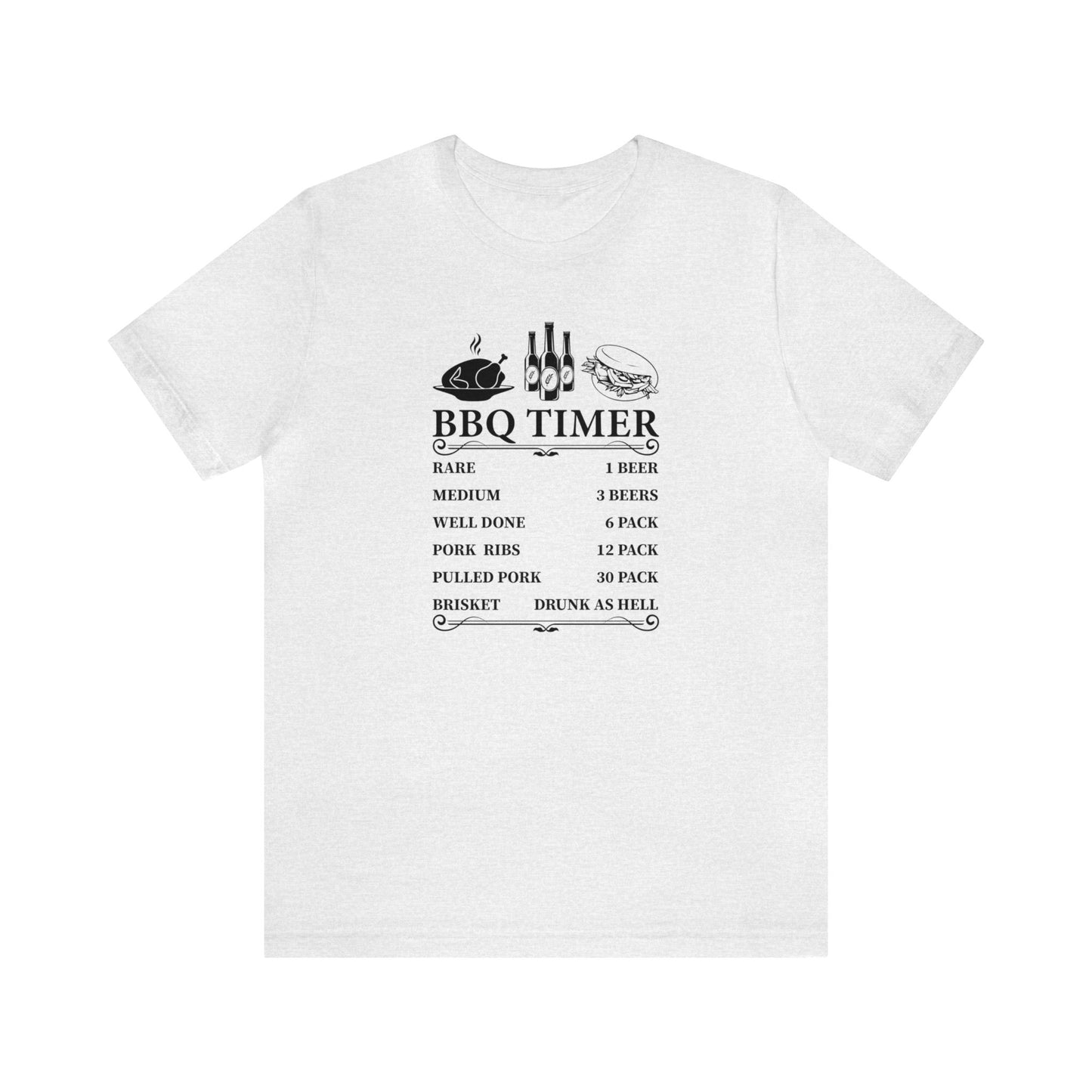 BBQ Timer Jersey Short Sleeve Tee