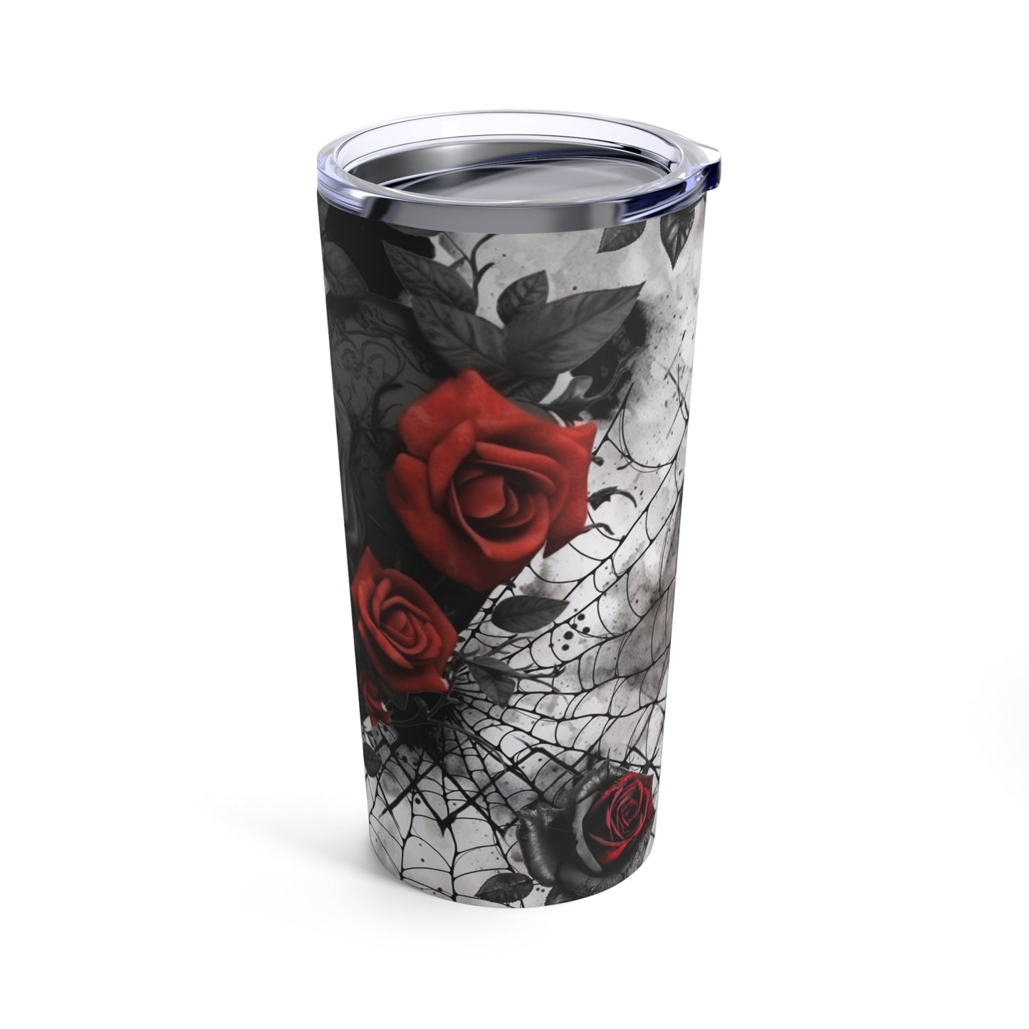 Black heart and roses 20oz Tumbler