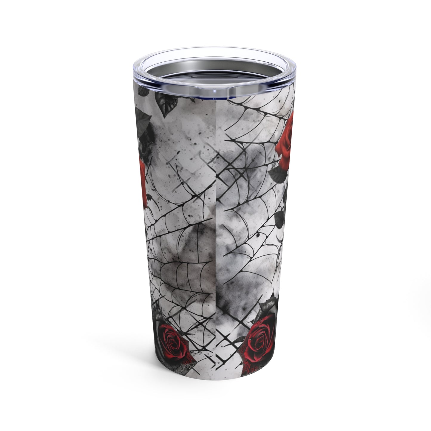 Black heart and roses 20oz Tumbler