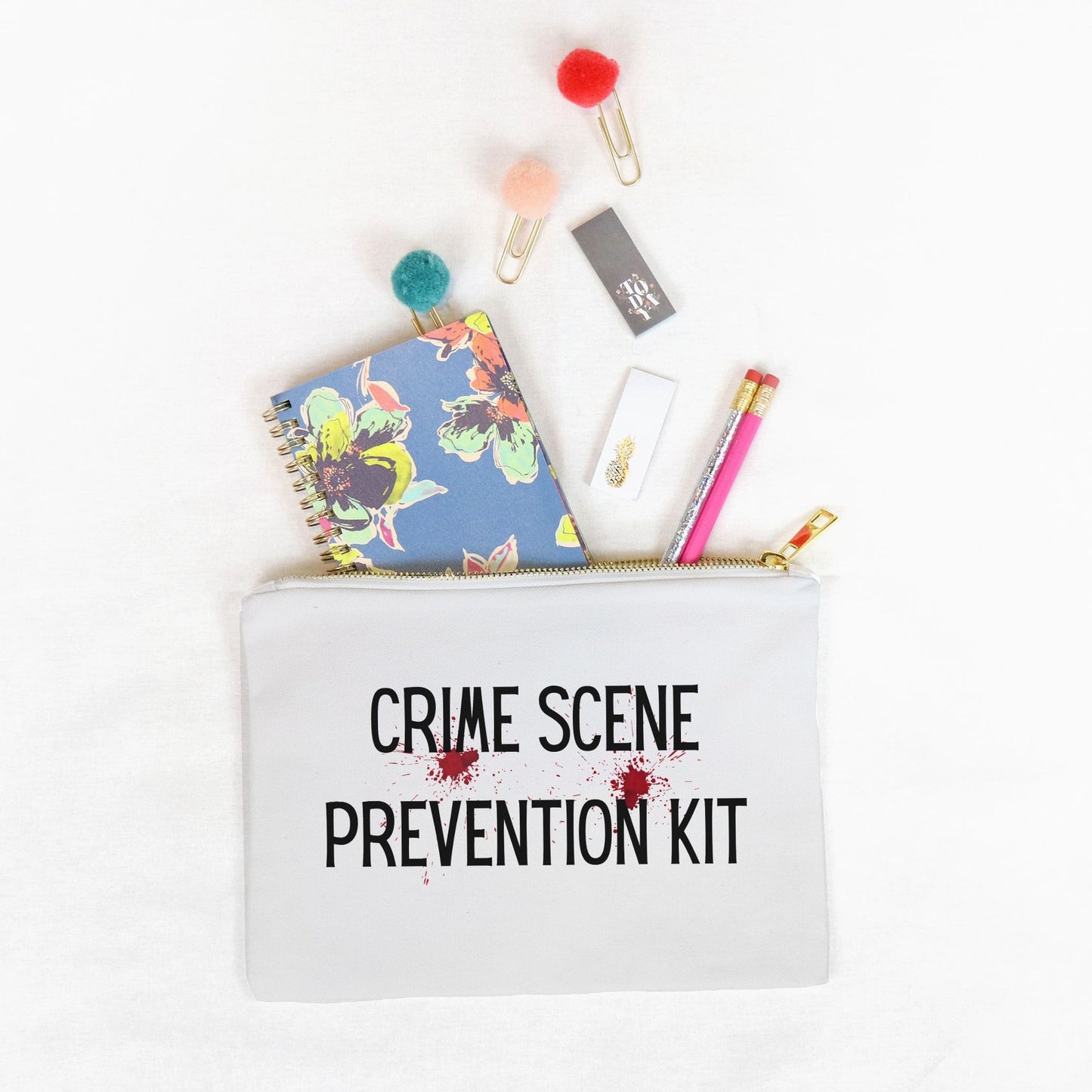 Crime Scene Prevention Kit Cosmetic Bag