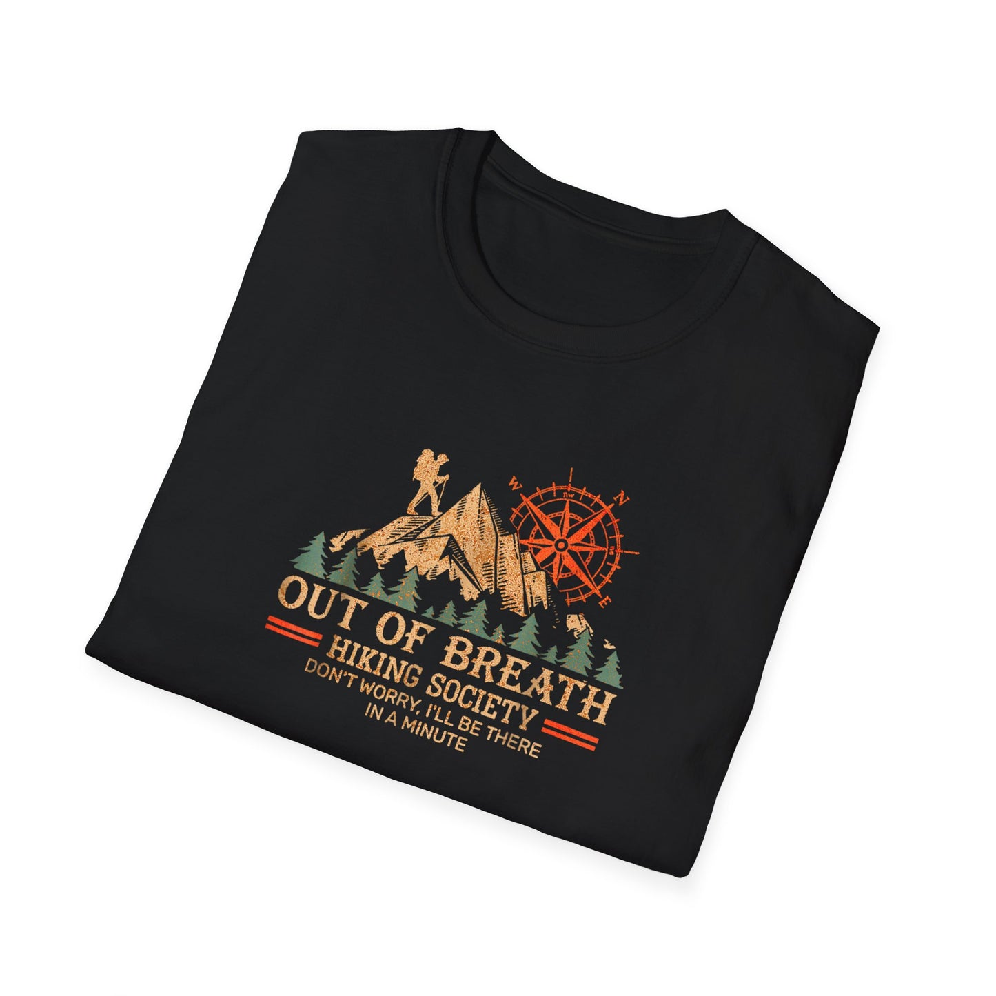 Out Of Breath Hiking Society Unisex Softstyle T-Shirt