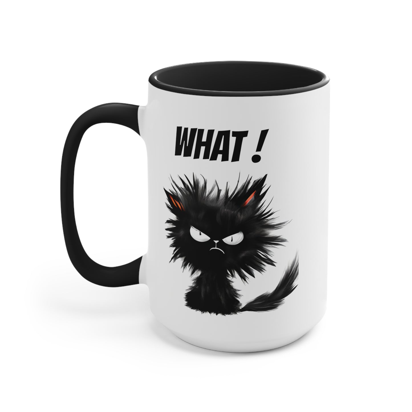 What ! Black Cat Accent Mugs