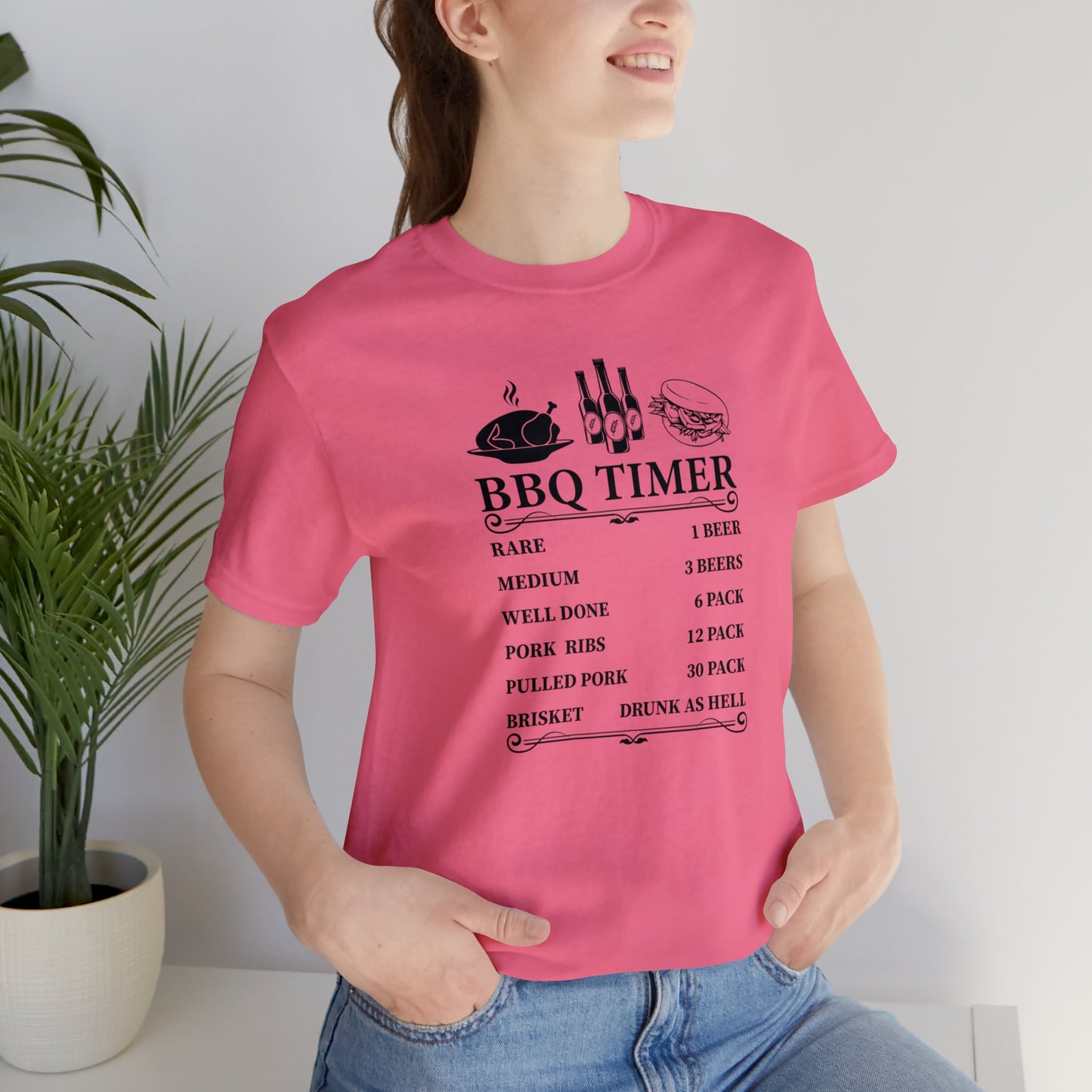 BBQ Timer Jersey Short Sleeve Tee