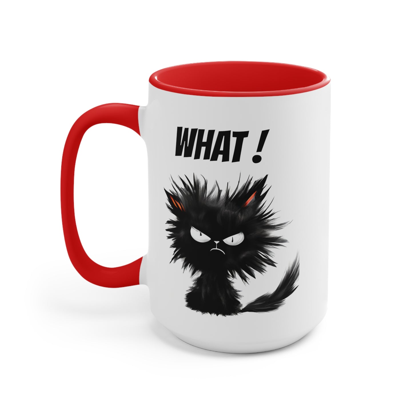 What ! Black Cat Accent Mugs