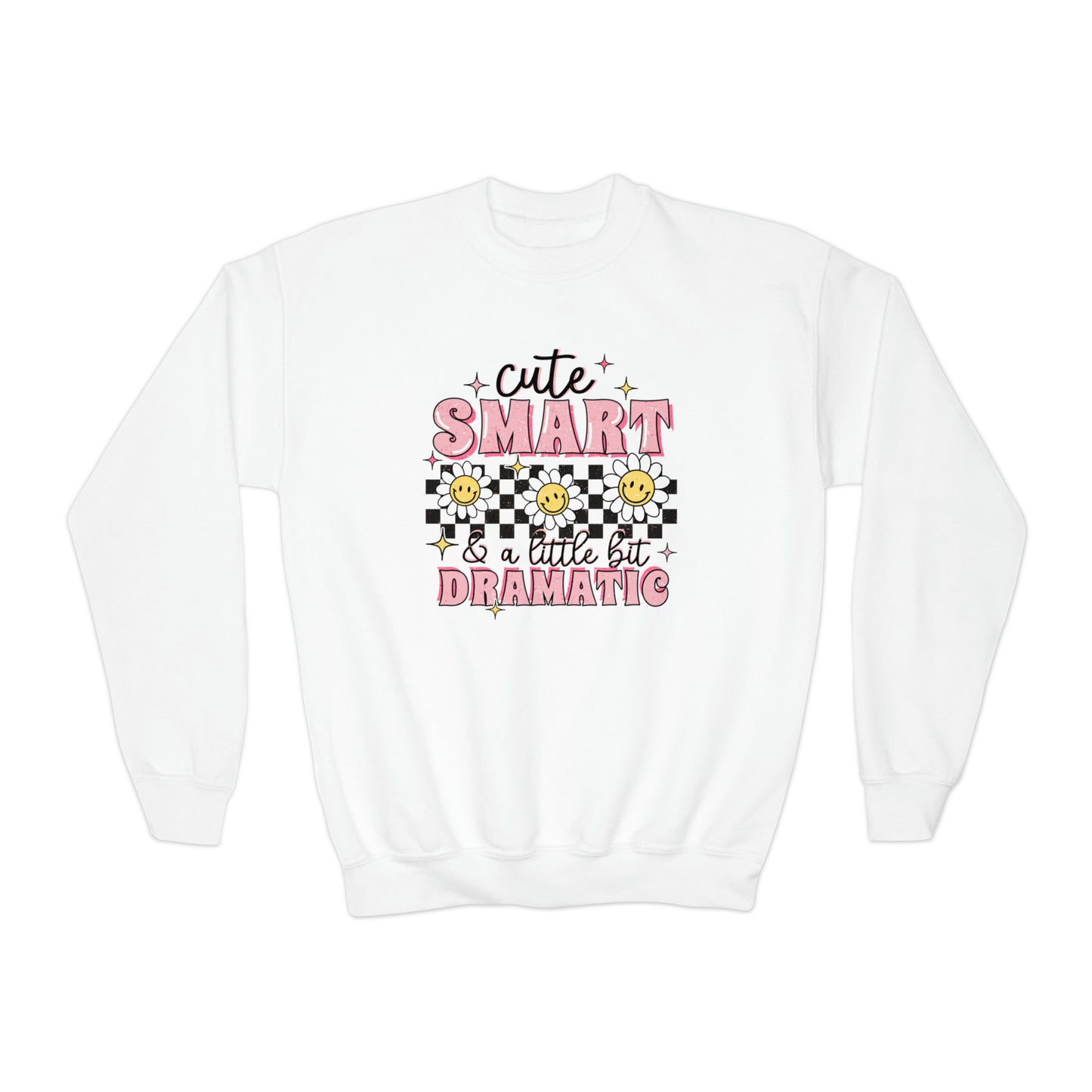 Cute ,smart, but a little bit dramatic Youth Crewneck Sweatshirt