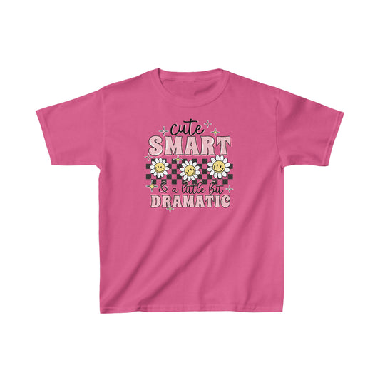 Cute ,Smart, and a little bit dramatic Kids Heavy Cotton™ Tee