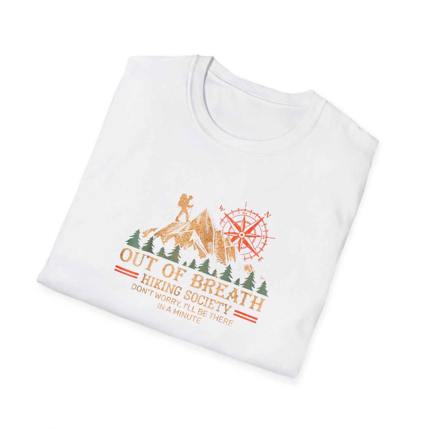 Out Of Breath Hiking Society Unisex Softstyle T-Shirt