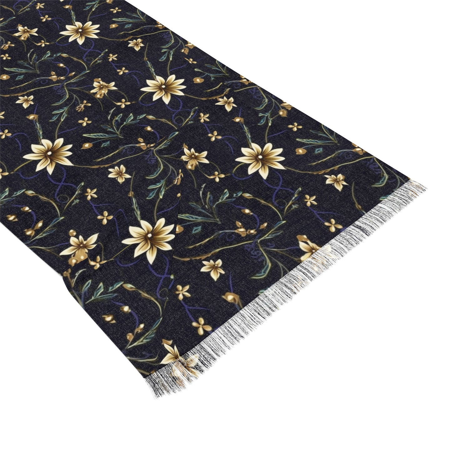 Midnight Star Daisies Light Scarf