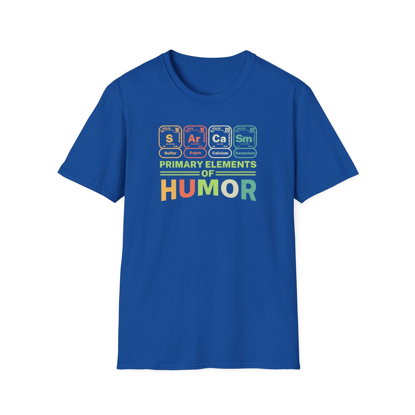 Primary elements of humor Unisex Softstyle T-Shirt