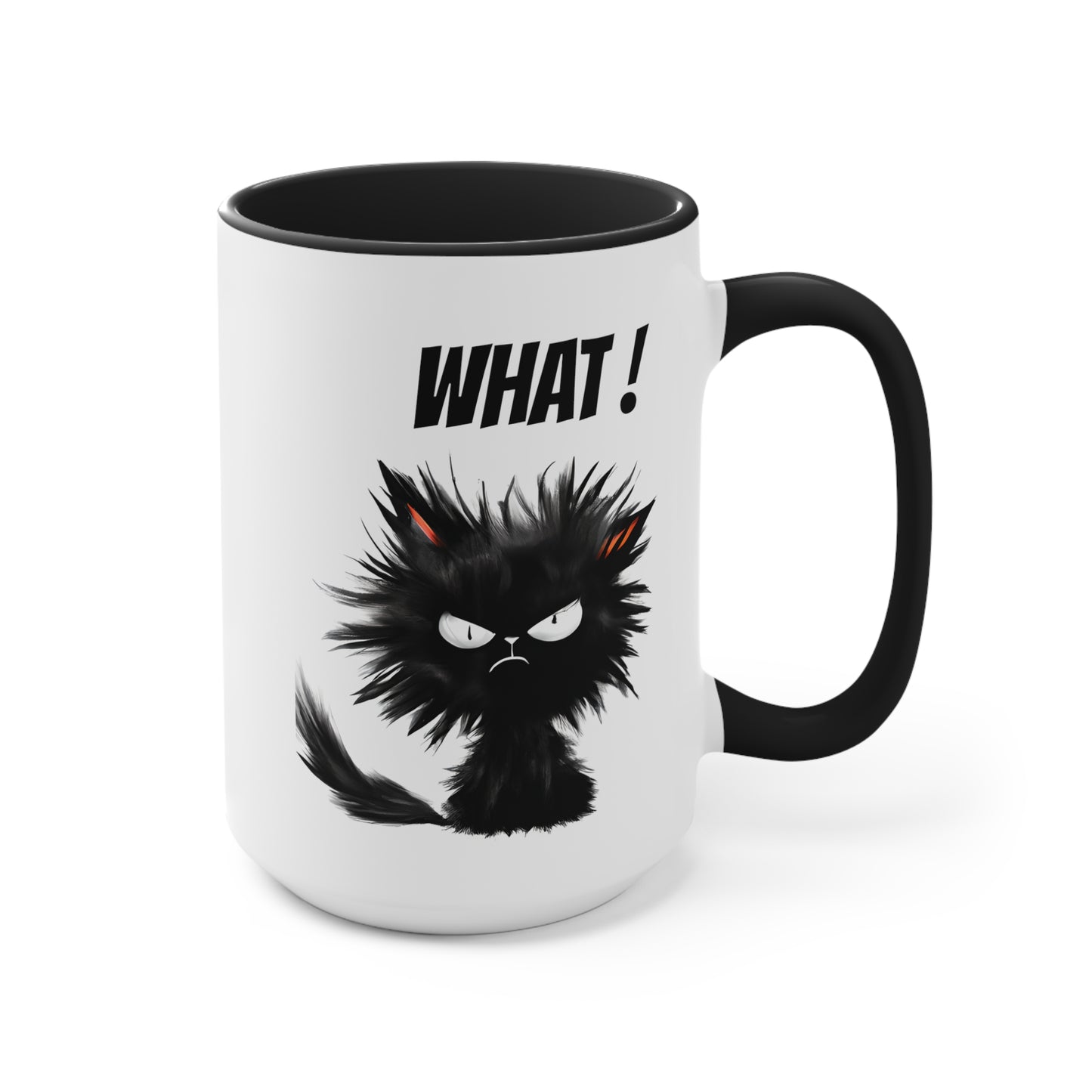 What ! Black Cat Accent Mugs