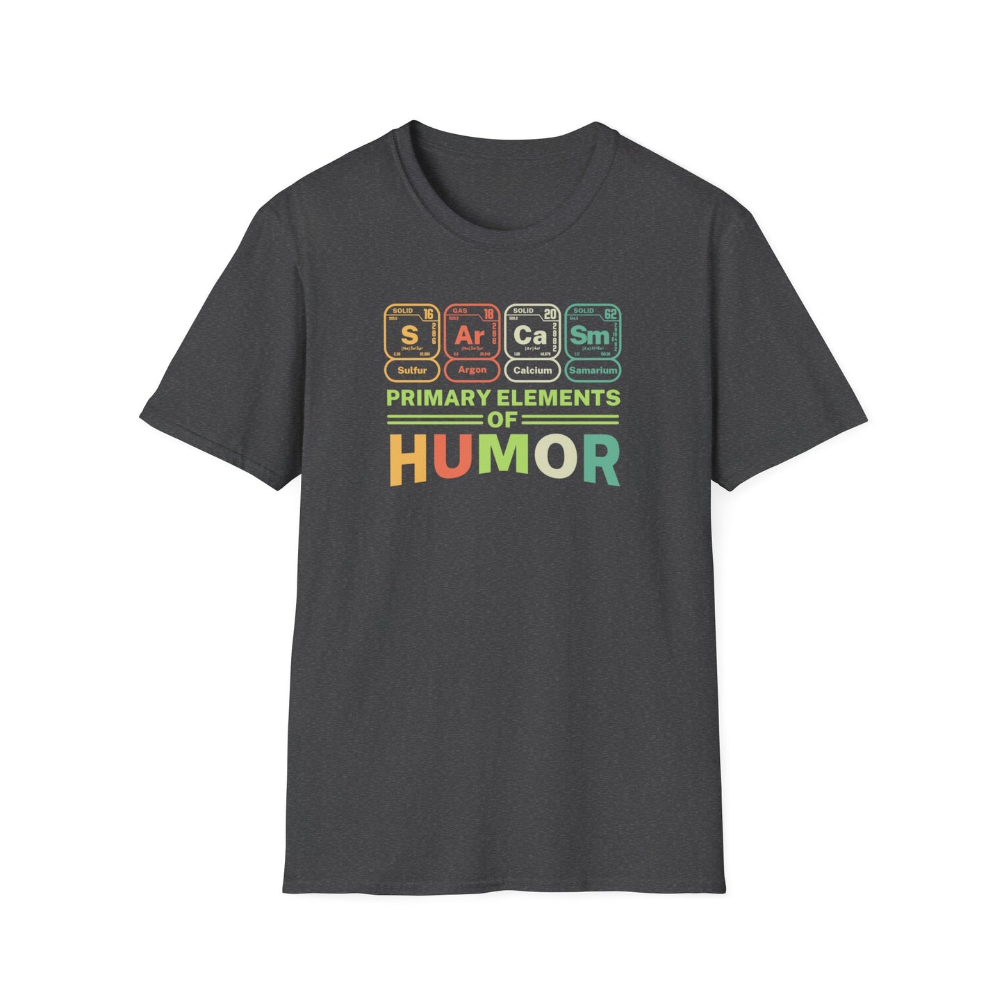 Primary elements of humor Unisex Softstyle T-Shirt