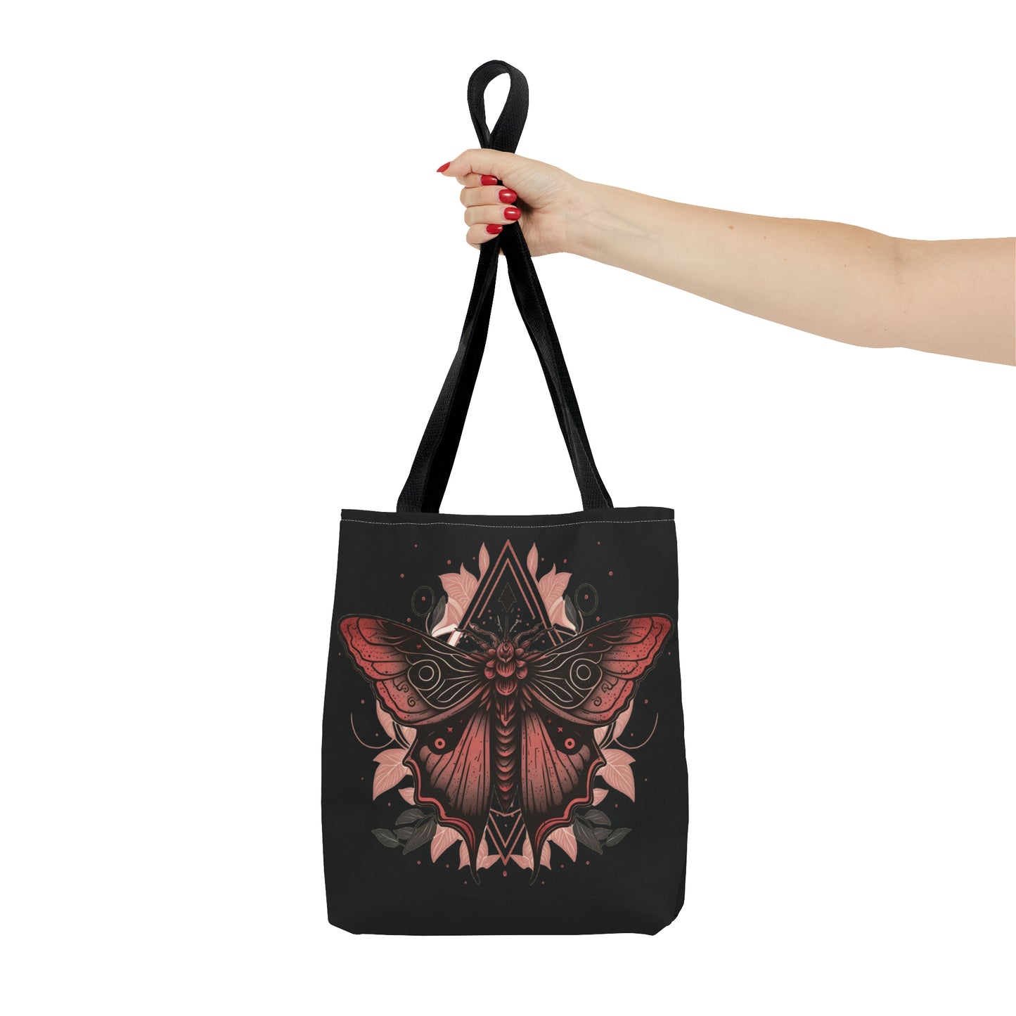 Gothic Pink Moth Tote Bag (AOP)