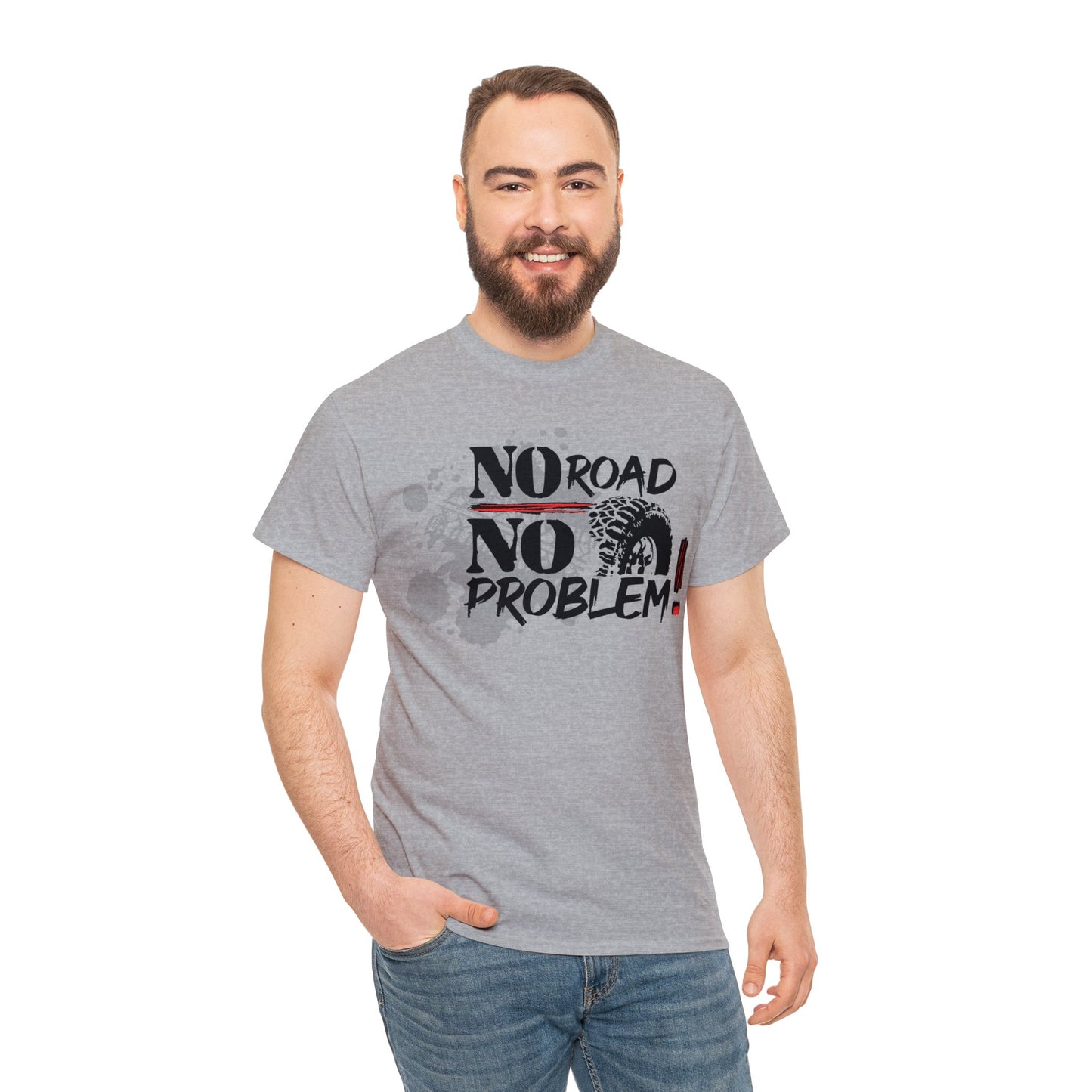 No Road No Problem ! Unisex Heavy Cotton Tee