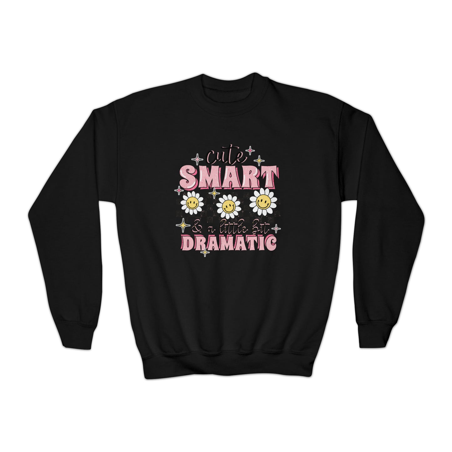 Cute ,smart, but a little bit dramatic Youth Crewneck Sweatshirt