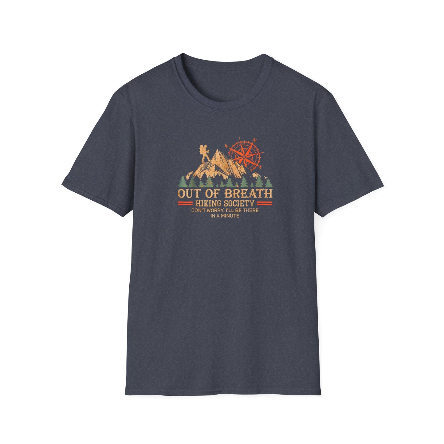 Out Of Breath Hiking Society Unisex Softstyle T-Shirt