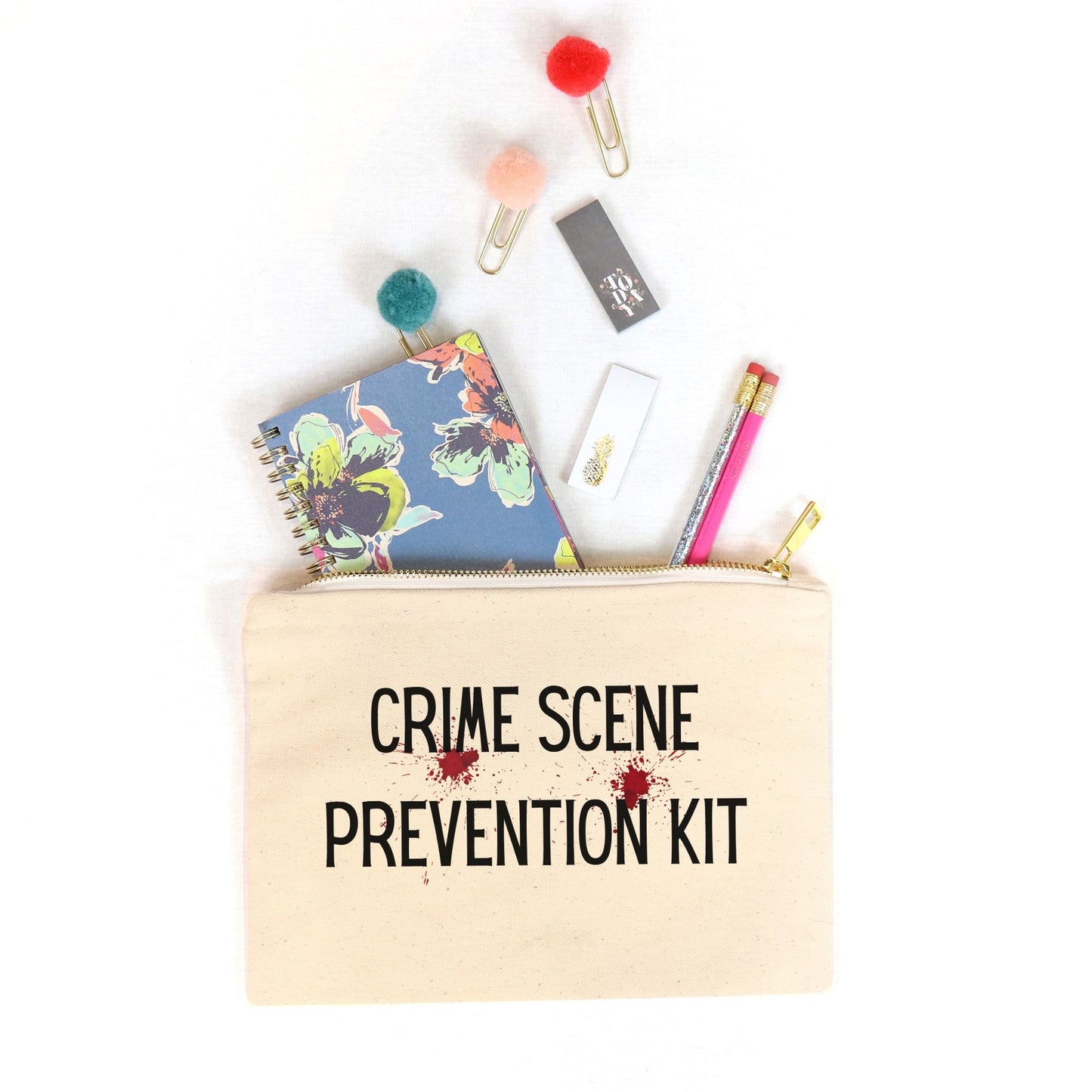 Crime Scene Prevention Kit Cosmetic Bag