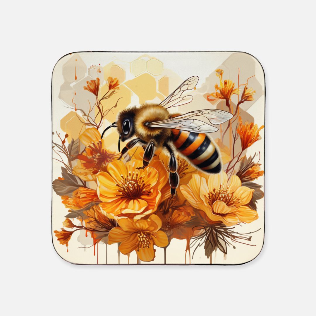 Busy Bee's Coaster Hardboard Back ( single)