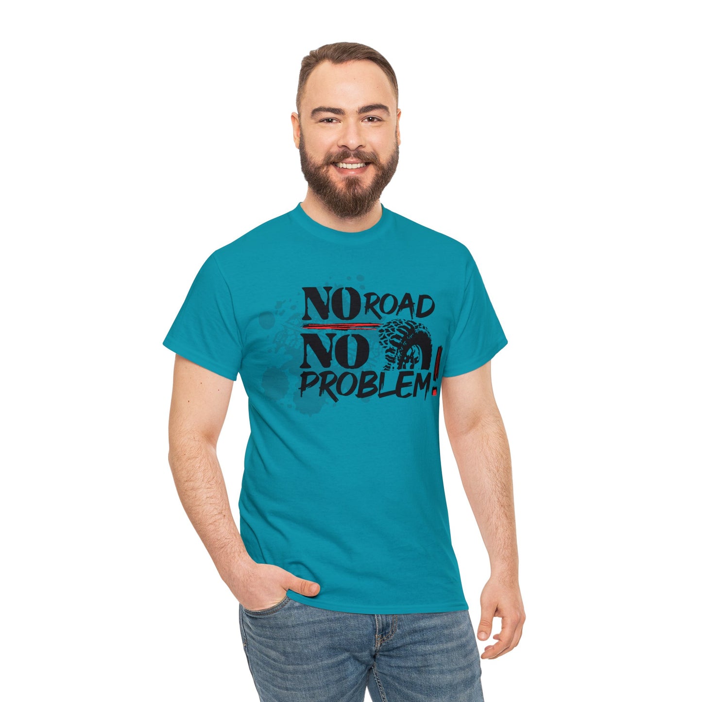 No Road No Problem ! Unisex Heavy Cotton Tee