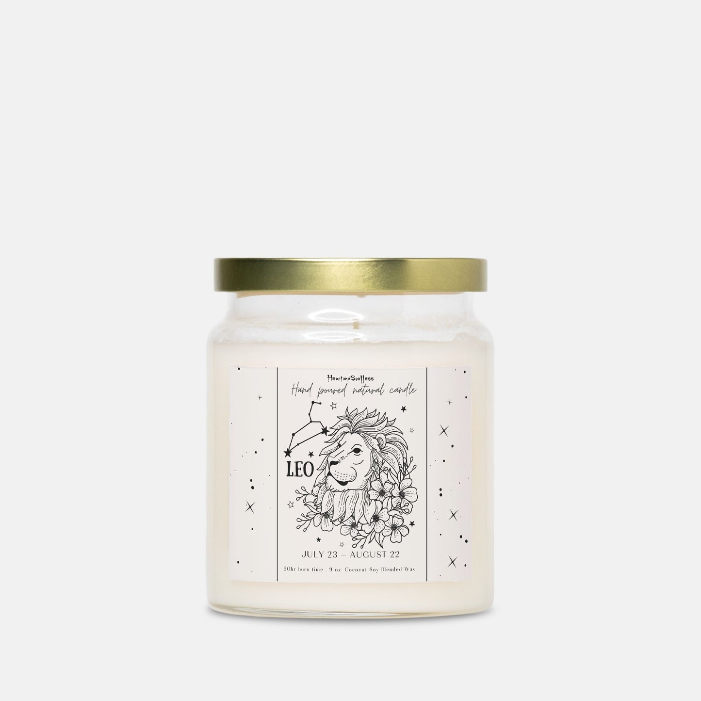 Leo Zodiac Sign 9oz Apothecary Jar 9oz Candle