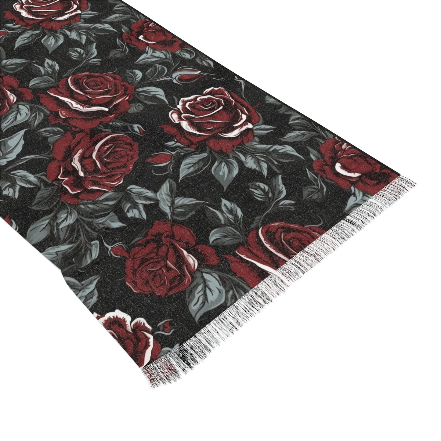 Gothic Dark Roses Scarf