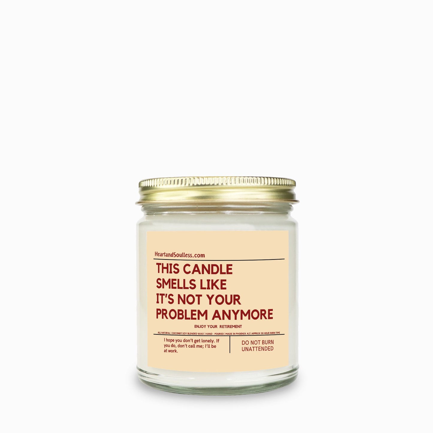 Enjoy Your Retirement Clear Jar 9oz Candle