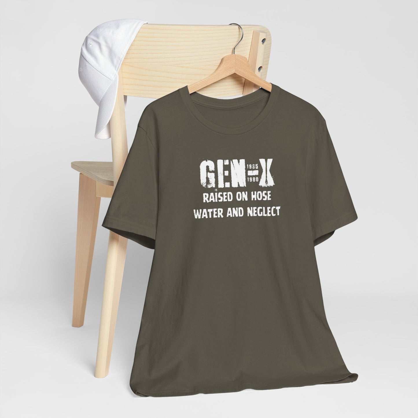 Gen -X Raised On Hose Water And Neglect Unisex Short Sleeve Jersey Tee