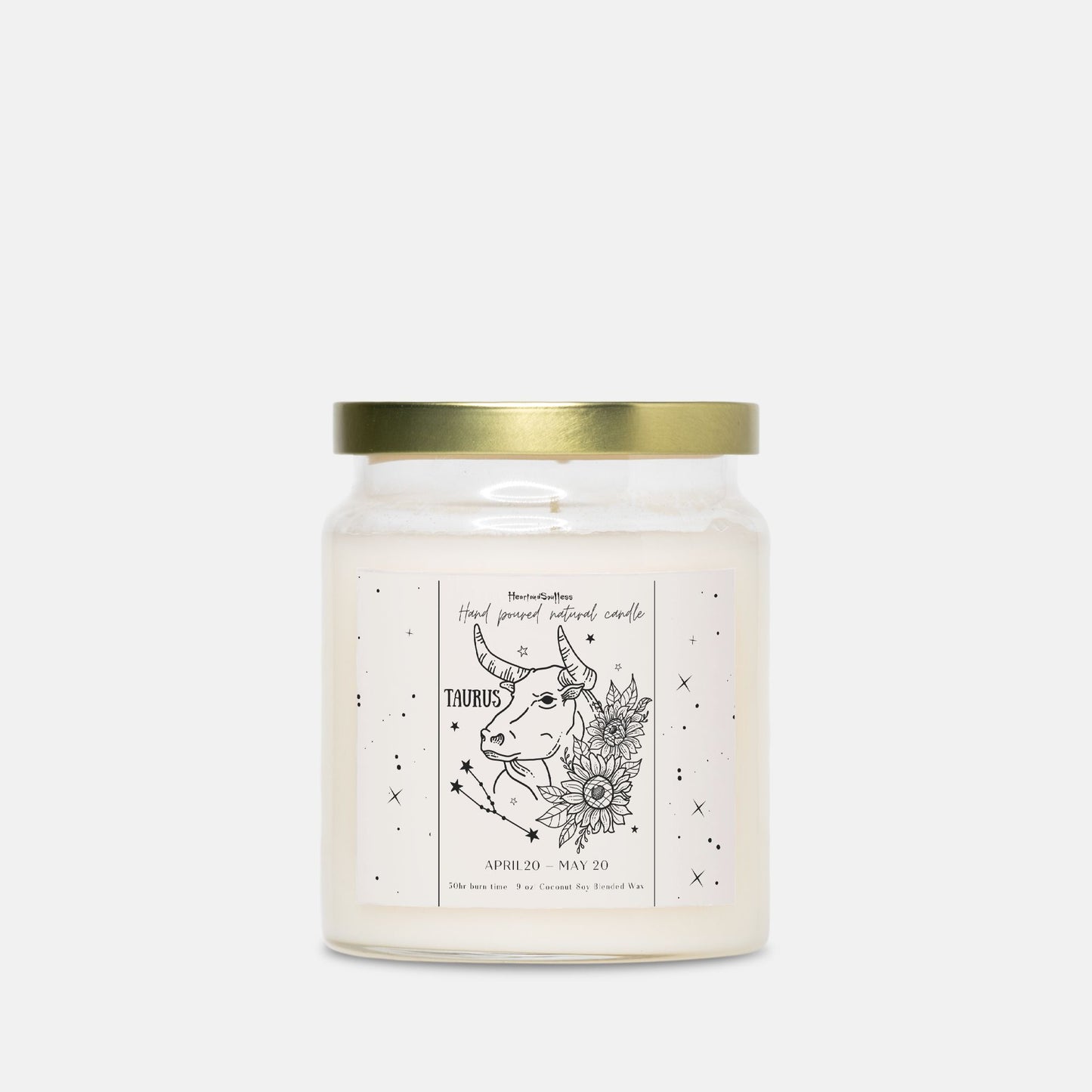 Taurus Zodiac Sign 9oz Apothecary Jar Candle