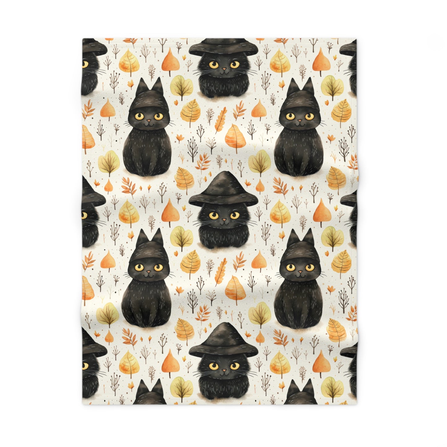 The Witch's Black Cats Soft Fleece 30"X40" Baby Blanket