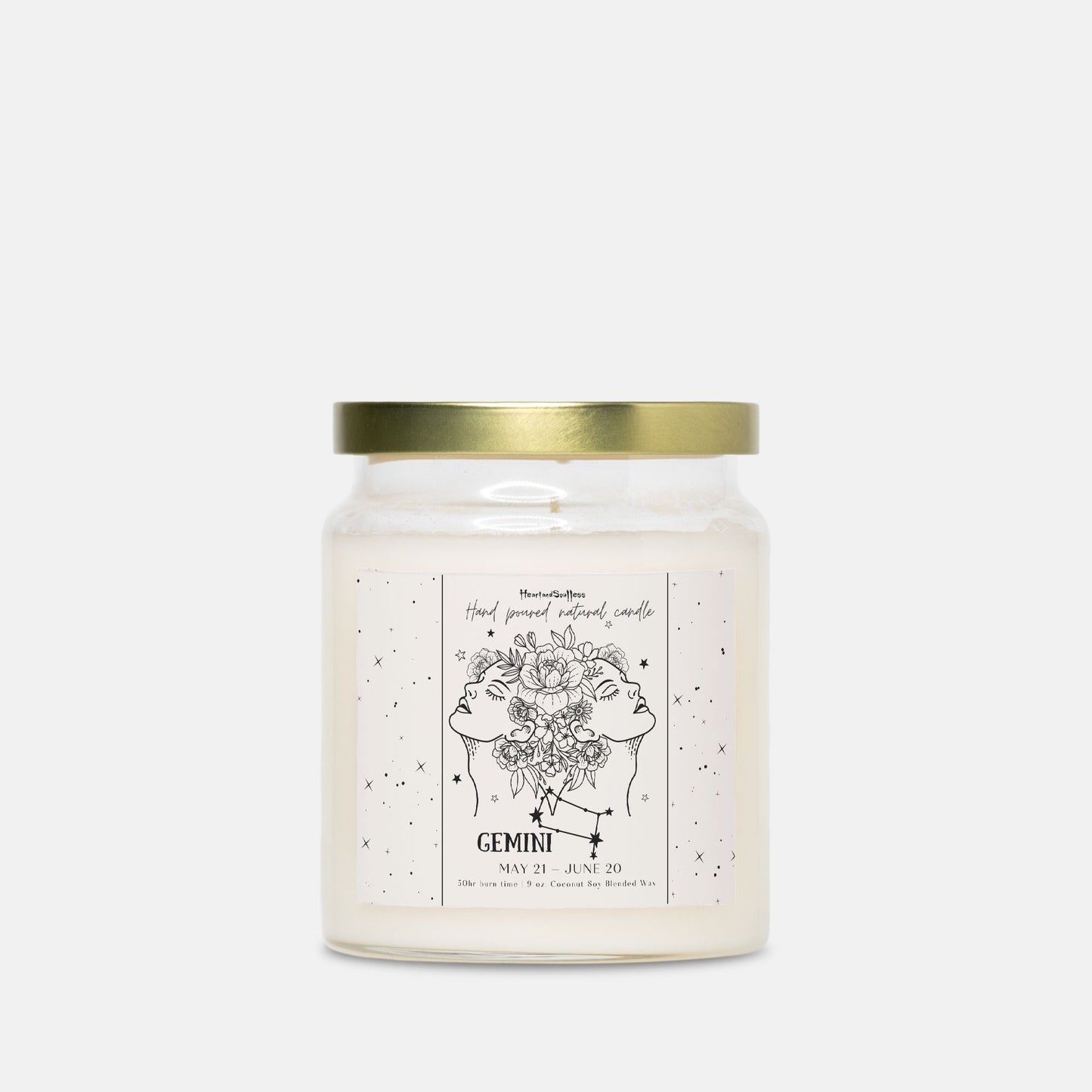 Gemini Zodiac Sign 9oz Apothecary Jar Candle