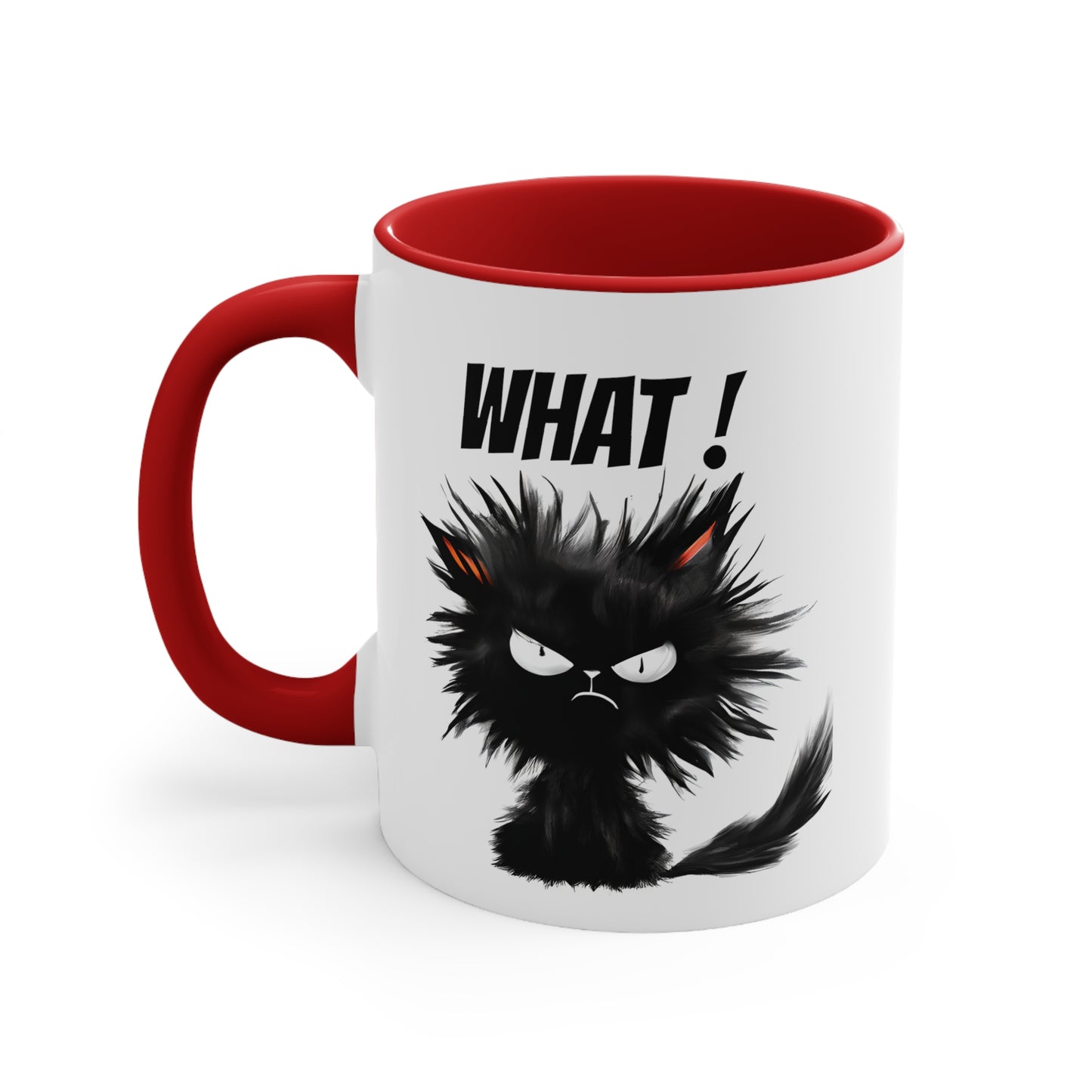 What ! Black Cat Accent Mugs