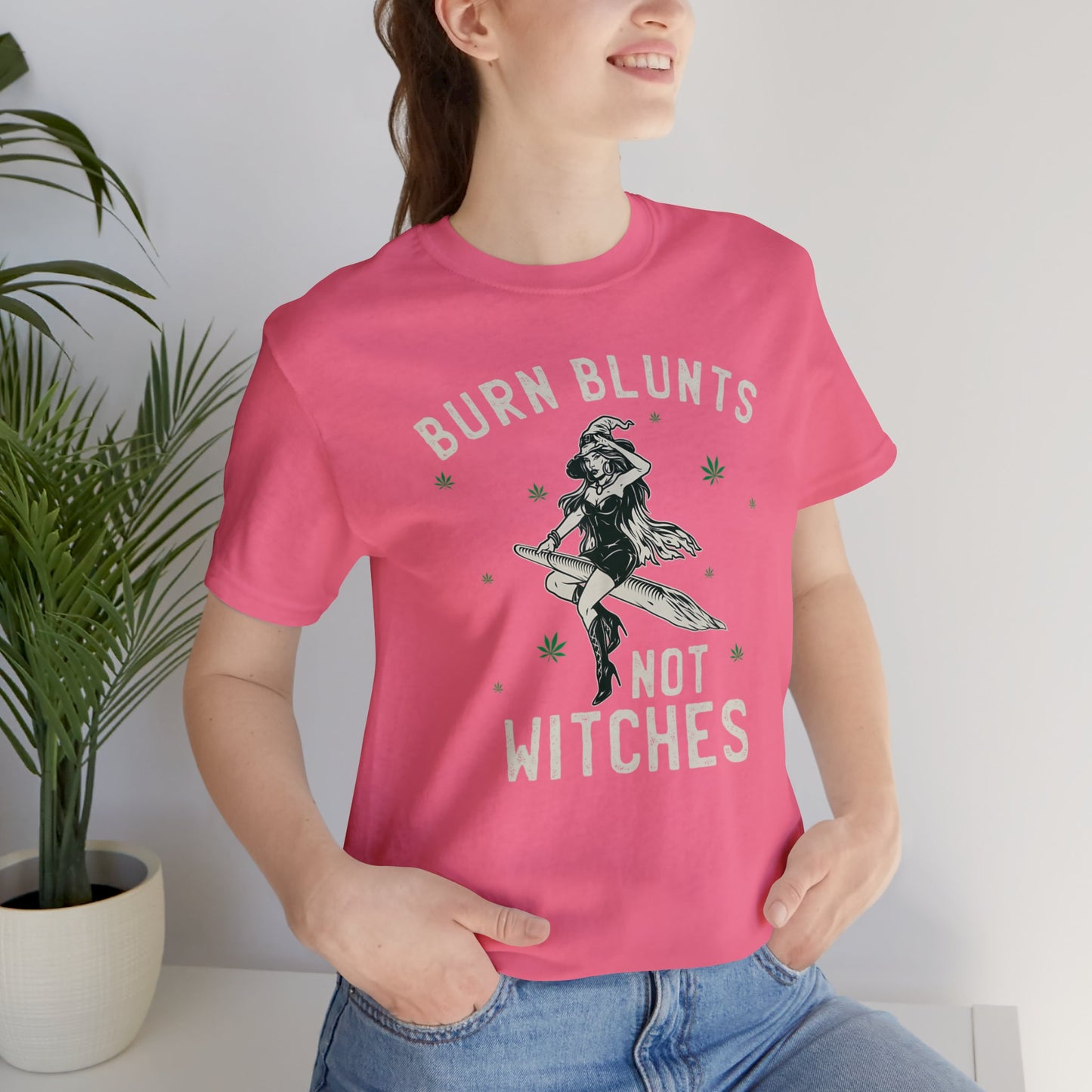 Burn Blunts Not Witches Unisex Jersey Short Sleeve T-Shirt