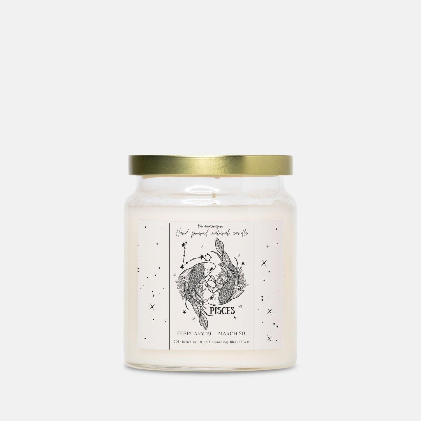 Pisces Zodiac Apothecary Jar 9oz Candle