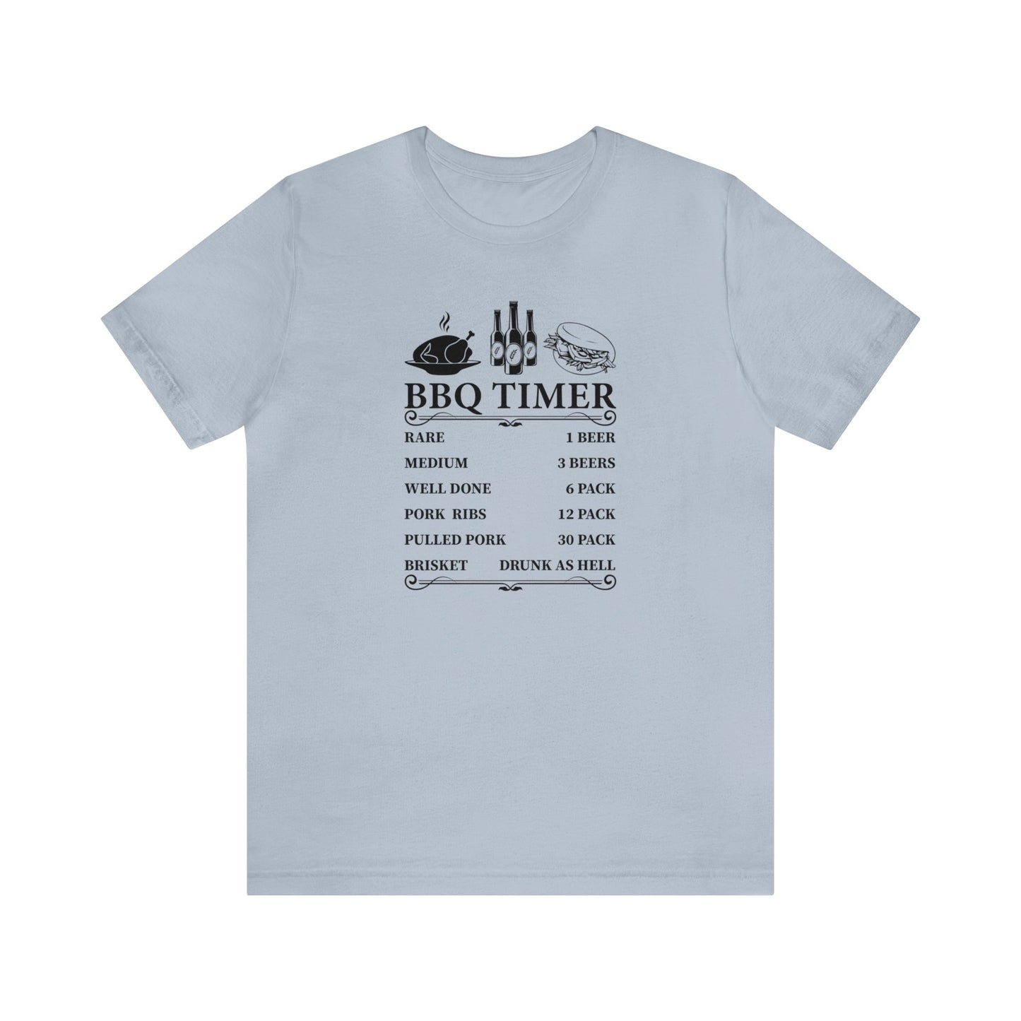 BBQ Timer Jersey Short Sleeve Tee