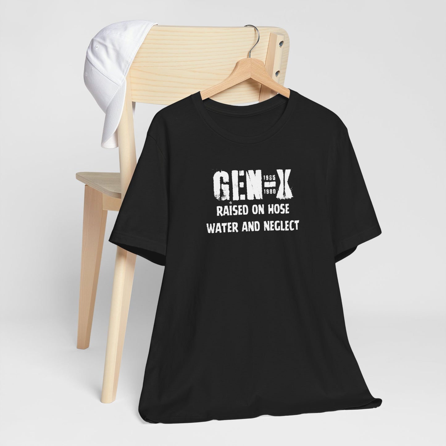 Gen -X Raised On Hose Water And Neglect Unisex Short Sleeve Jersey Tee