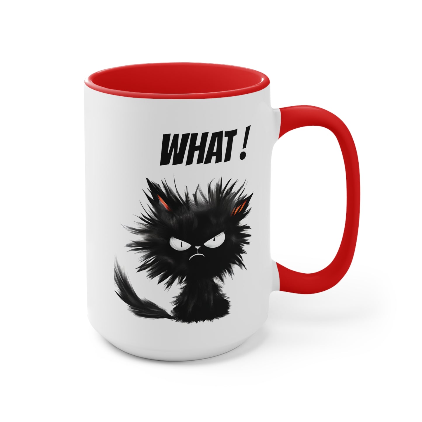 What ! Black Cat Accent Mugs