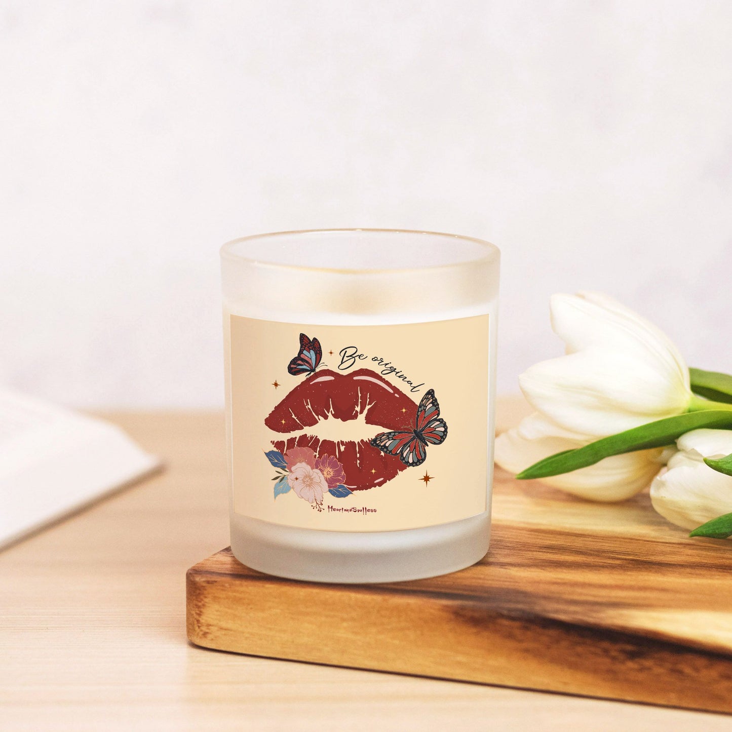 Be Original Frosted Glass Candle(Hand Poured 11 oz)