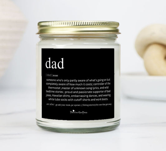 Dad Definition Clear Jar 9oz Candle