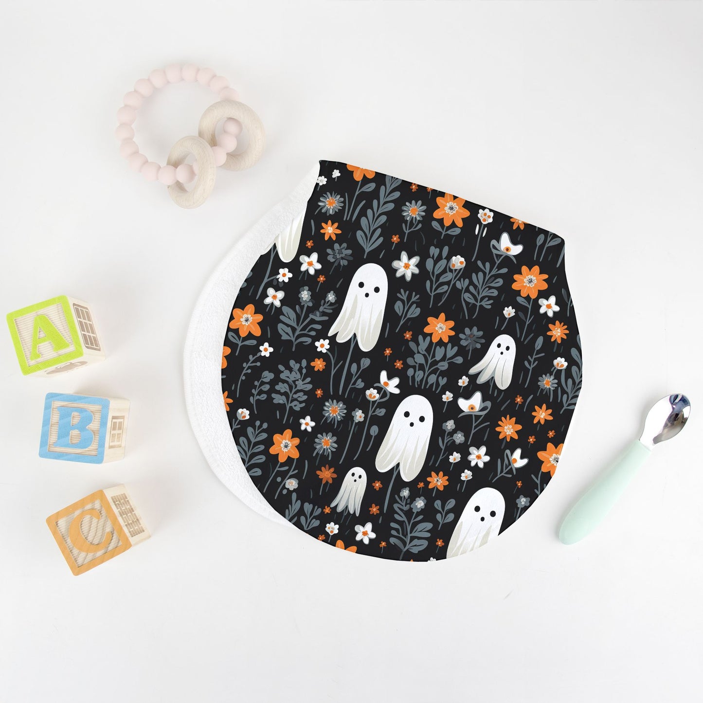 Ghosts and Wildflowers Peanut Burp Cloth