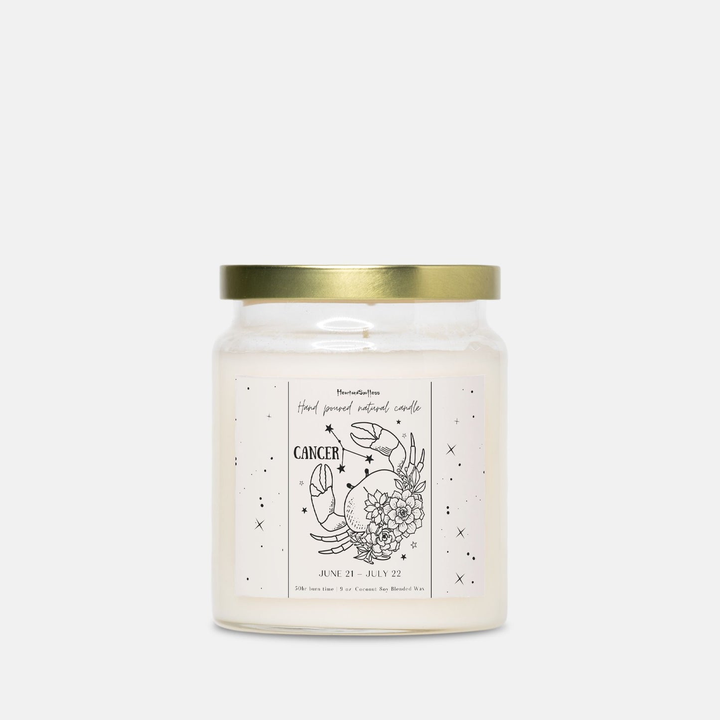 Cancer Zodiac Sign 9oz Apothecary Jar Candle