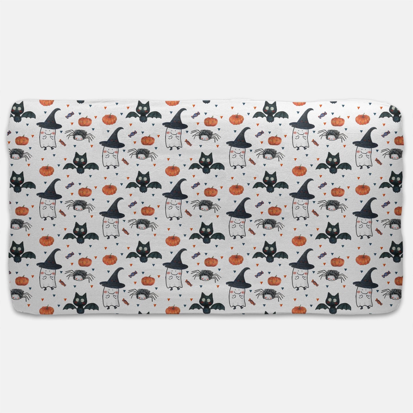 Bats and Ghosts Jersey Fitted Crib Sheet