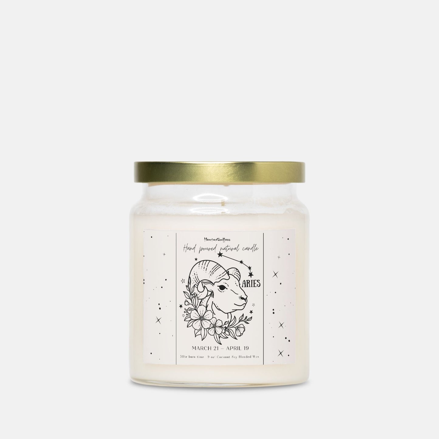 Aries Zodiac Sign Apothecary Jar 9oz Candle