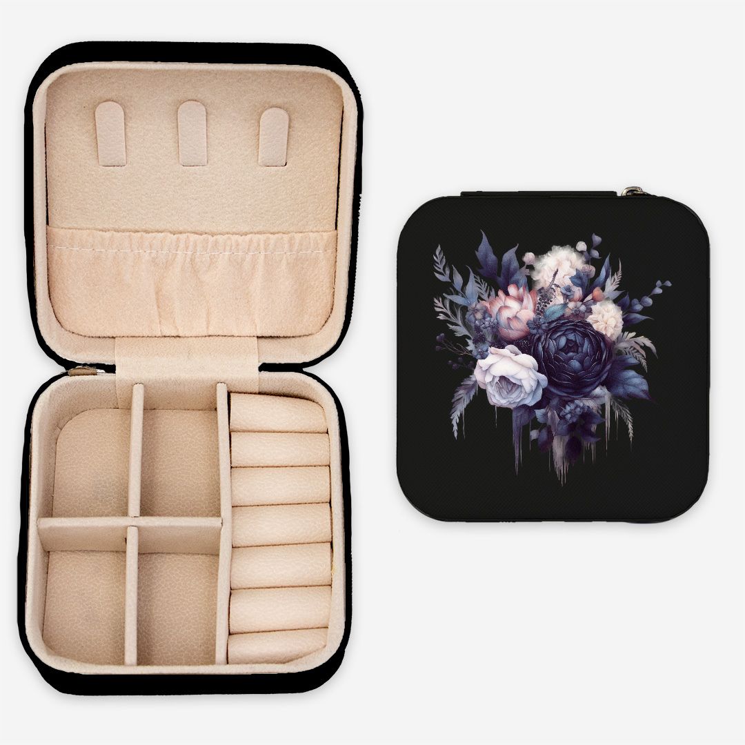 Dark Bouquet Jewelry Travel Case